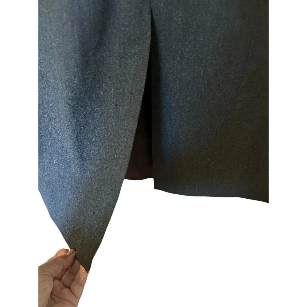 Harve Benard Holtzman Women’s Brown 100% Wool Lined Long Pencil Skirt Size 12